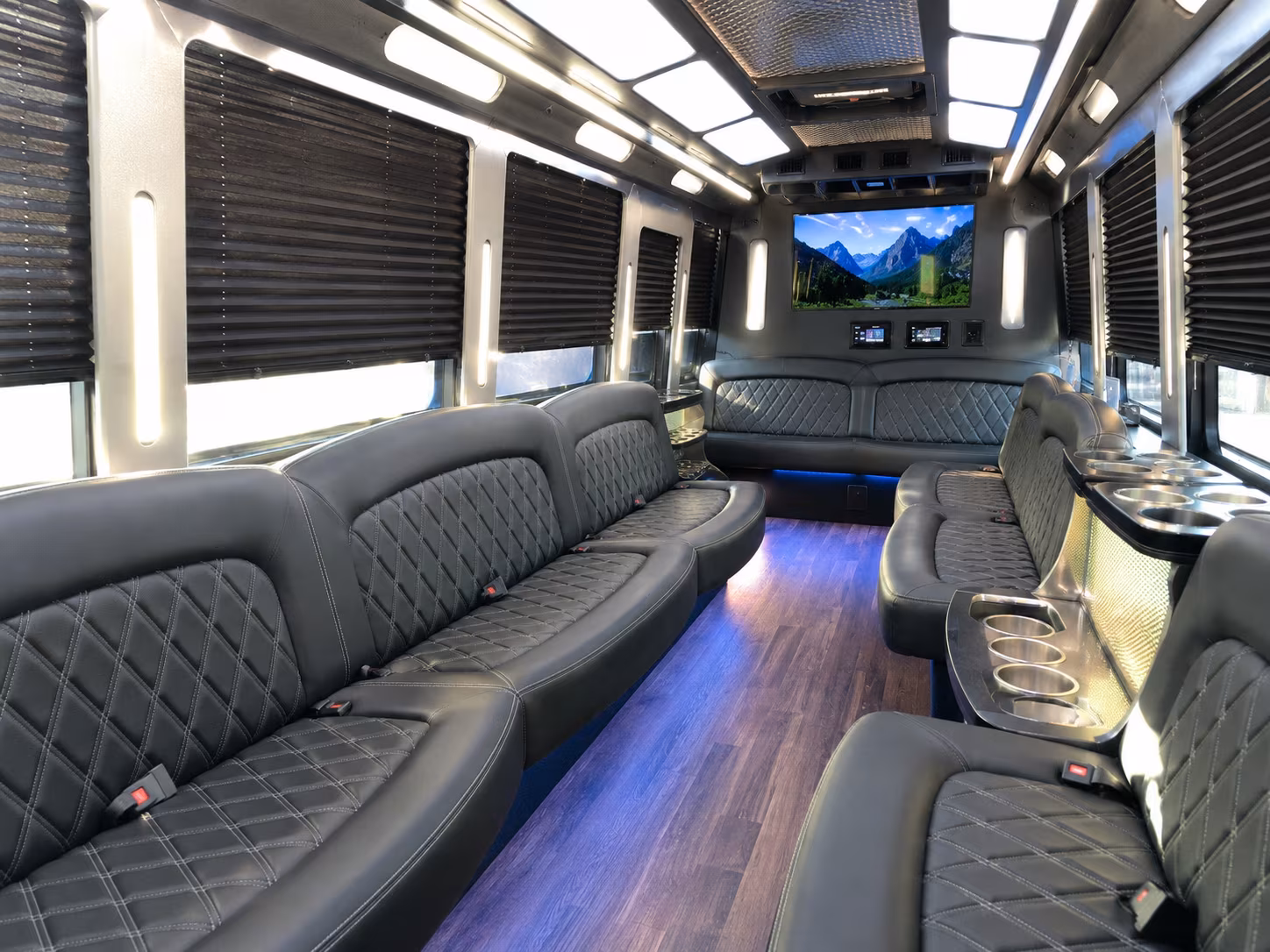 18 Passenger Party Bus Interior