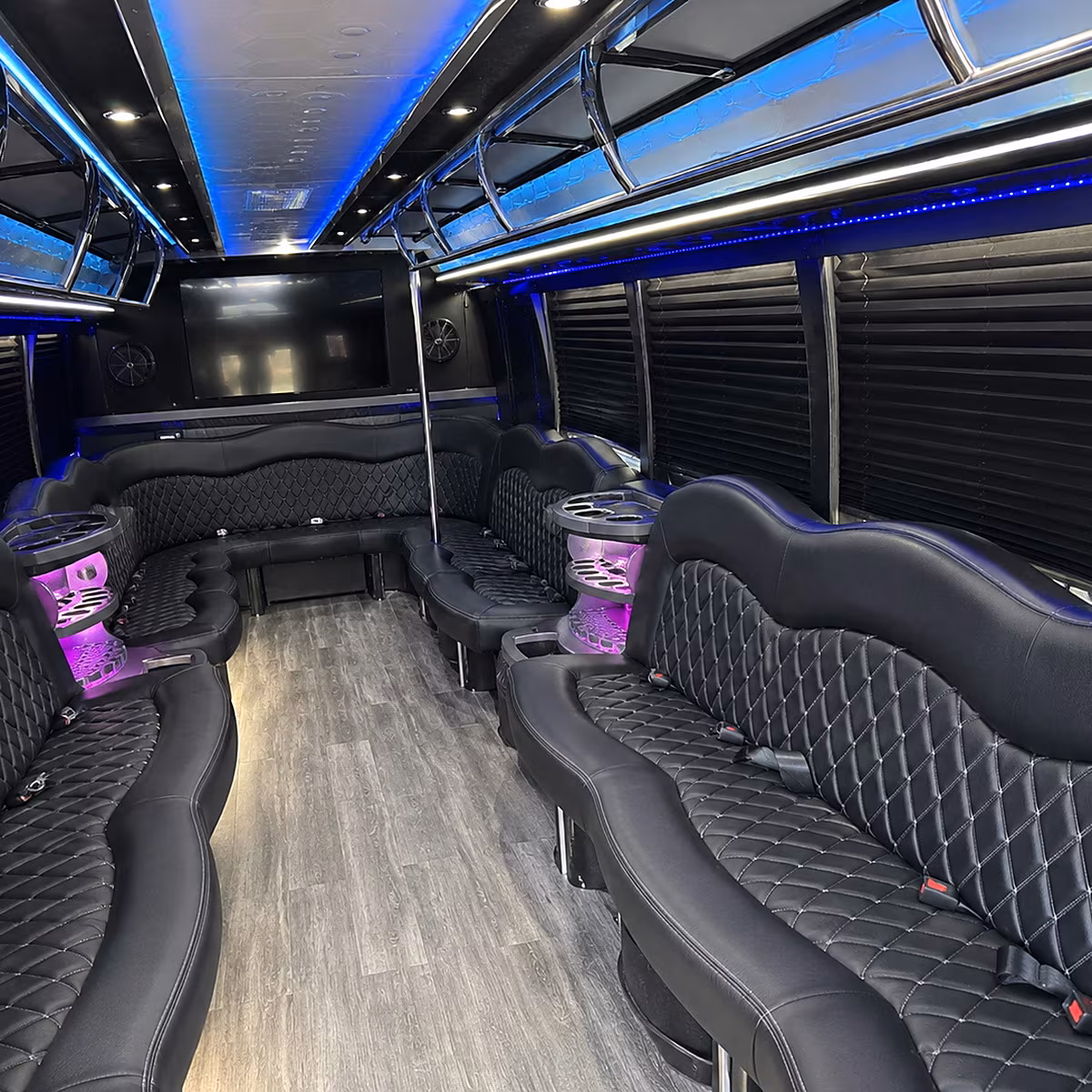 Fargo Concert & Music Festival Transportation party bus interior