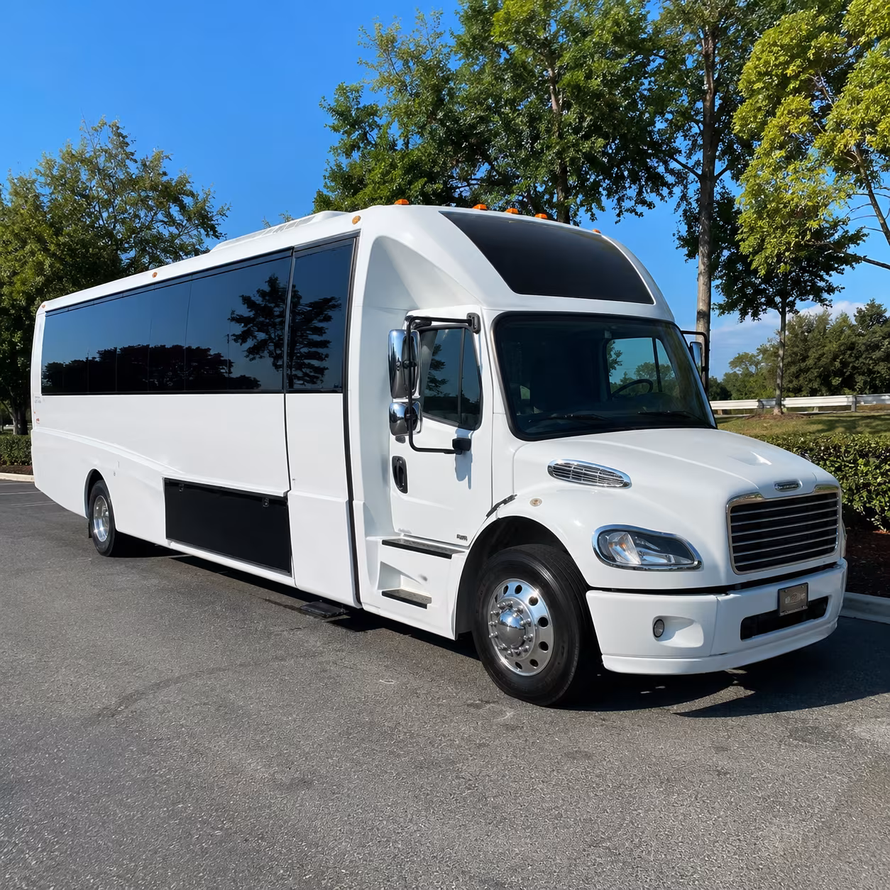 Fargo Private Event Transportation party bus exterior