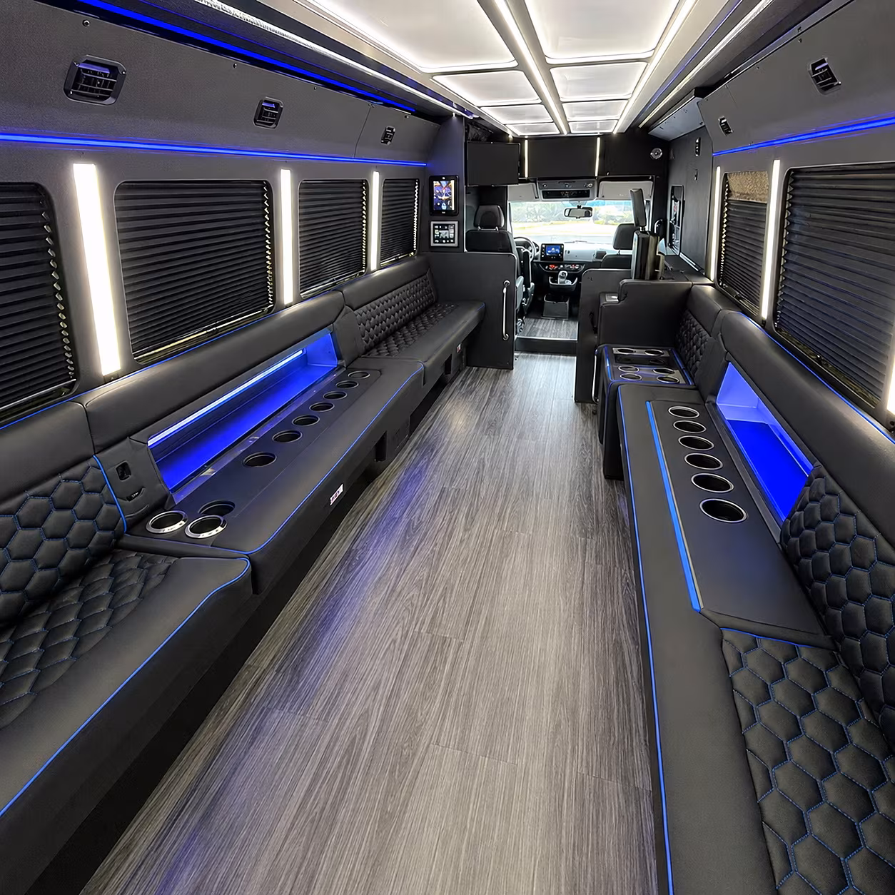 Fargo Private Event Transportation party bus interior