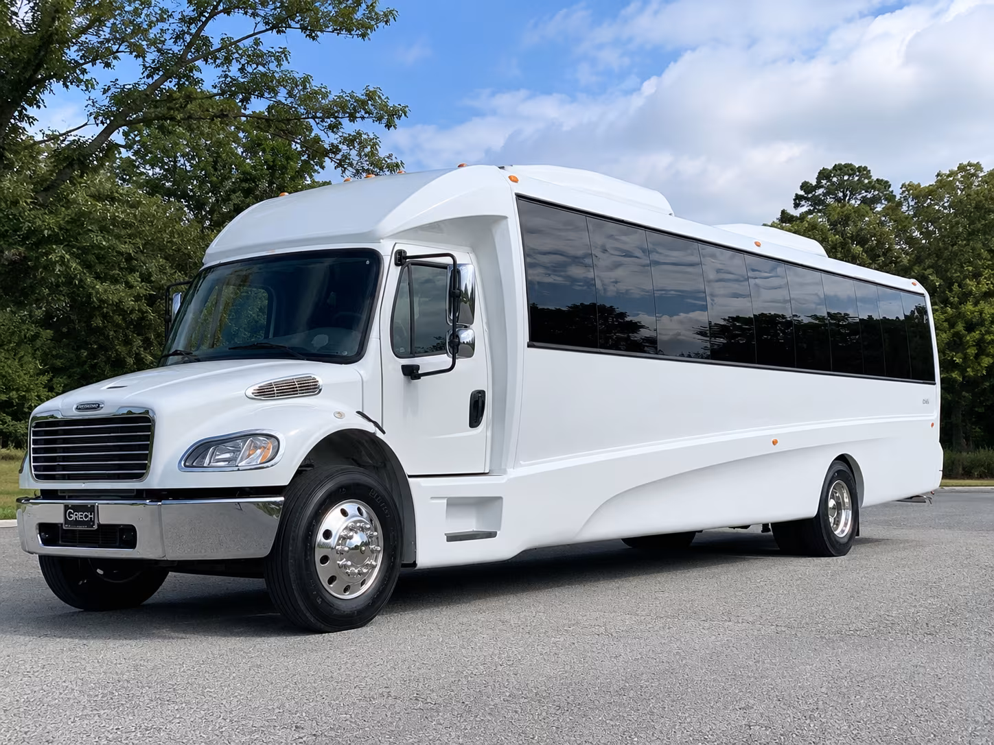 Fargo Wedding Transportation party bus exterior