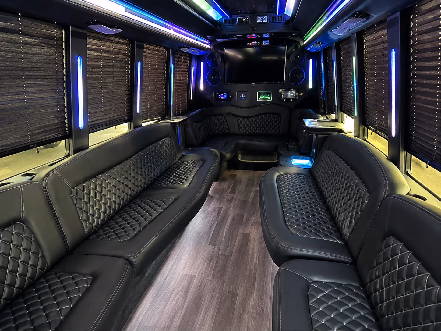Fargo Wedding Transportation party bus exterior