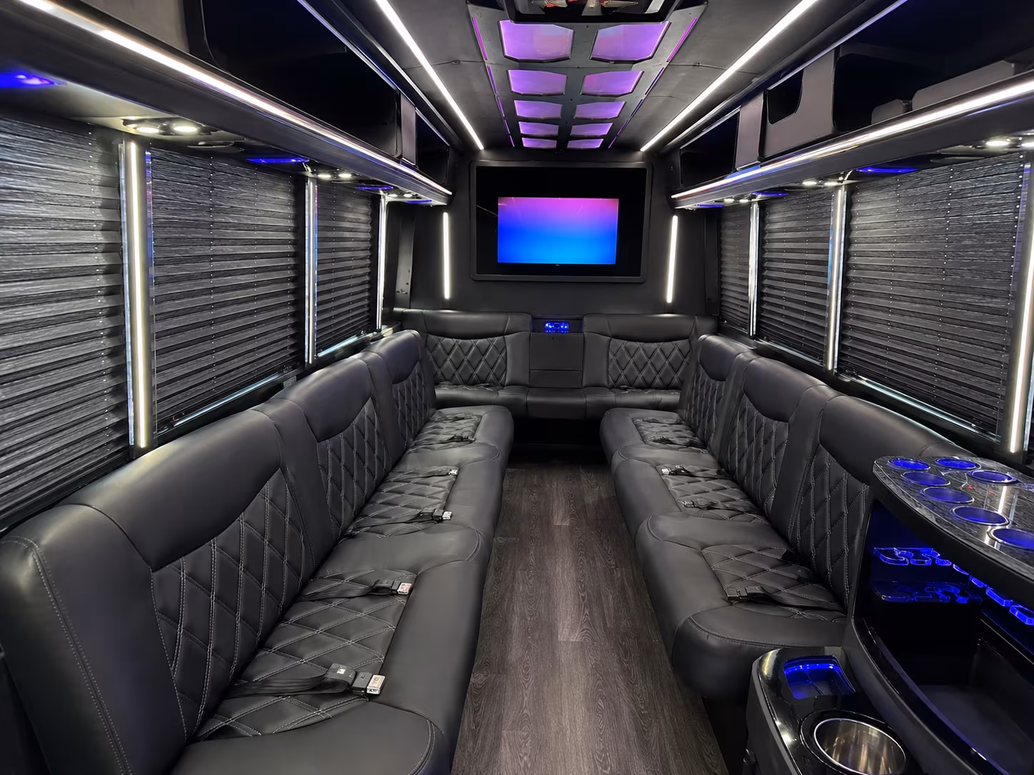 Fargo Wedding Transportation party bus exterior