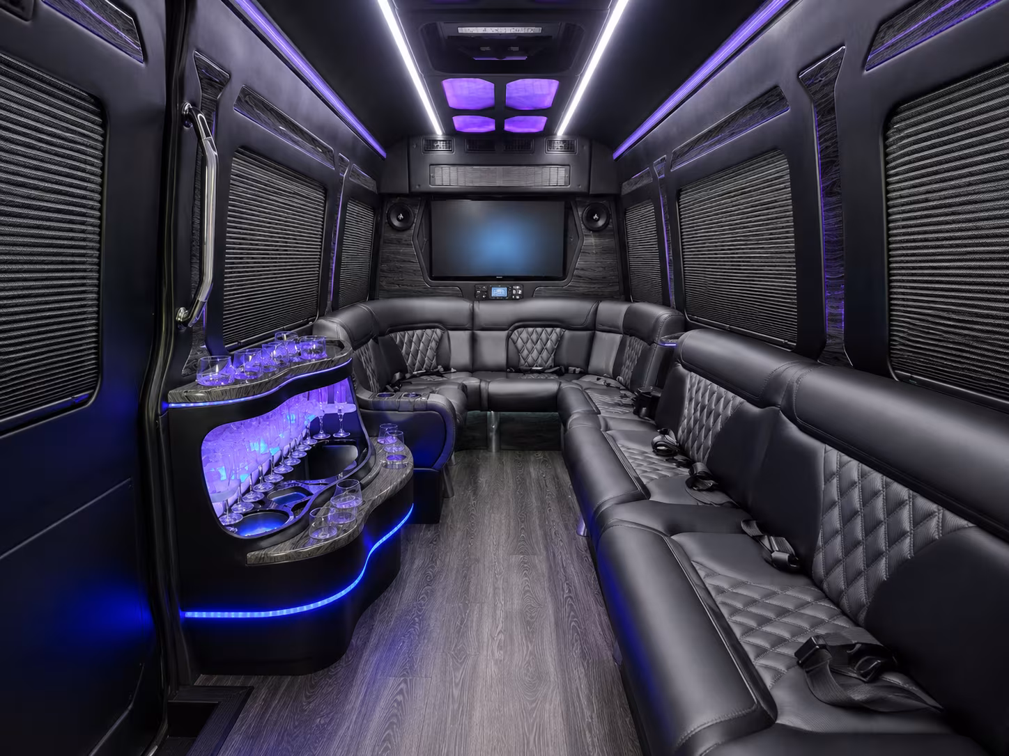 14 Passenger Sprinter Limo Interior