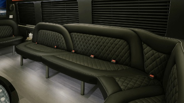 Interior of Charter Bus Company Duluth's 14 Passenger Sprinter Limousine in Duluth