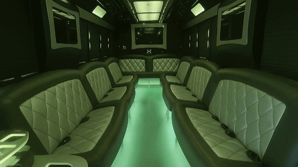 Interior of Charter Bus Company St. Paul's 20 Passenger Party Bus in St. Paul