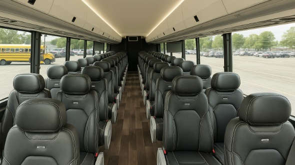 Interior of Charter Bus Company Fargo's 25 Passenger Minibus in Fargo