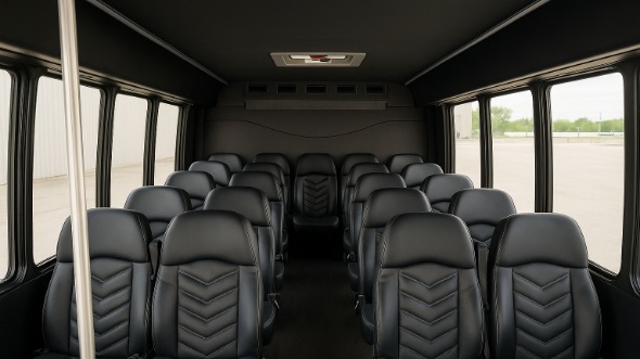 Interior of Charter Bus Company Fargo's 28 Passenger Minibus in Fargo