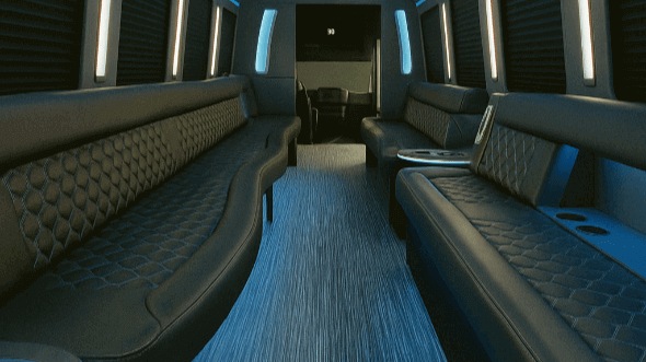 Interior of Fargo Party Bus Company's 30 Passenger Party Bus in Fargo