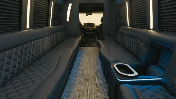 Interior of Charter Bus Company Grand Forks's 30 Passenger Party Bus in Grand Forks