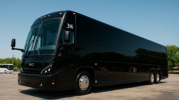 Exterior of Charter Bus Company Fargo's 44 Passenger Charter Bus in Fargo