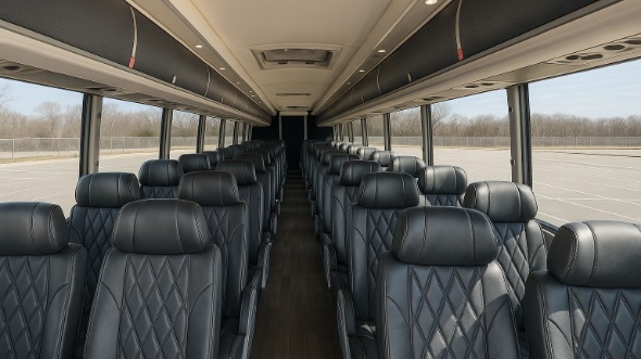 Interior of Charter Bus Company Fargo's 48 Passenger Charter Bus in Fargo