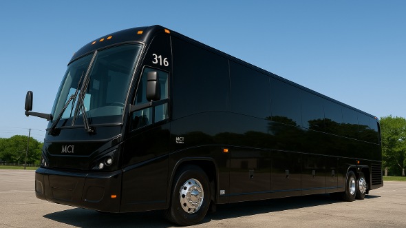 Exterior of Charter Bus Company Fargo's 51 Passenger Charter Bus in Fargo