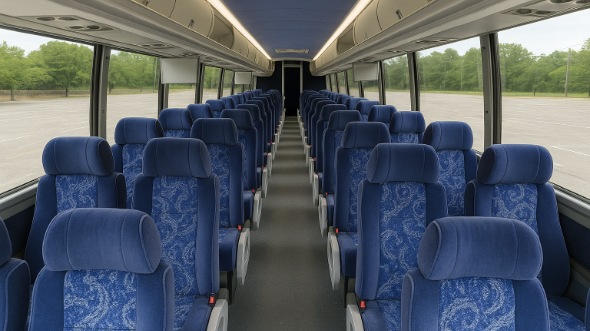 Interior of Charter Bus Company Fargo's 51 Passenger Charter Bus in Fargo