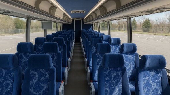 Interior of Charter Bus Company Fargo's 54 Passenger Charter Bus in Fargo