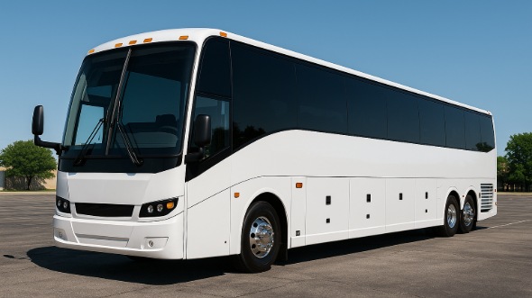 Exterior of Charter Bus Company Fargo's 55 Passenger Charter Bus in Fargo