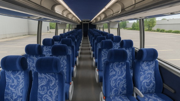 Interior of Charter Bus Company Fargo's 56 Passenger Charter Bus in Fargo