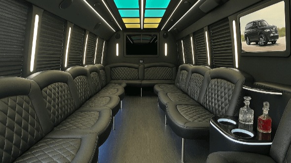 fargo 25 passenger party bus interior